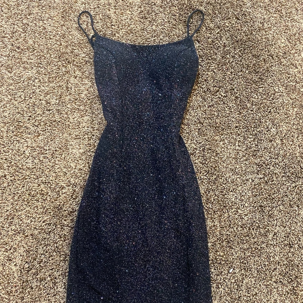Sparkly black evening dress